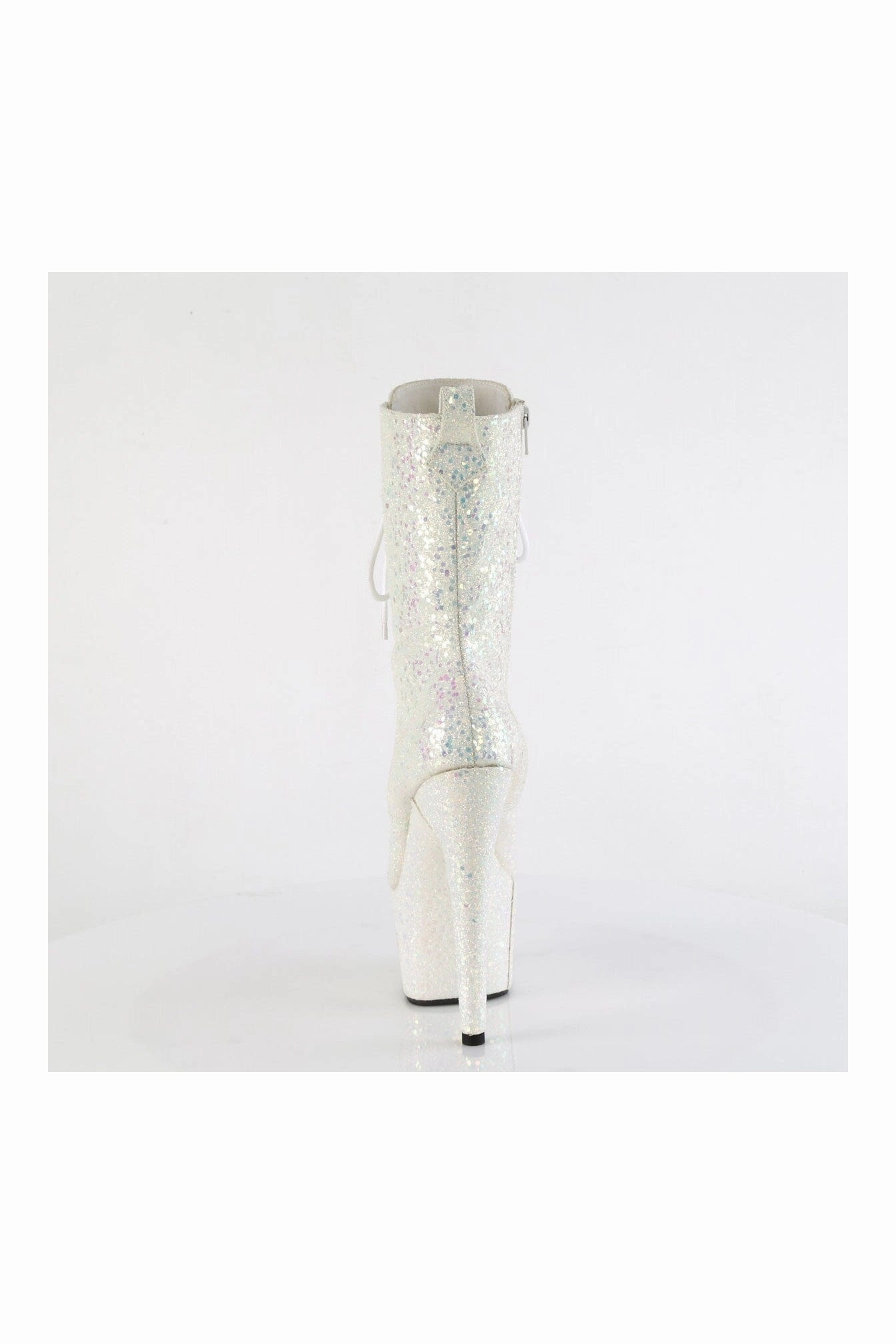 ADORE-1040-IG White Glitter Ankle Boot