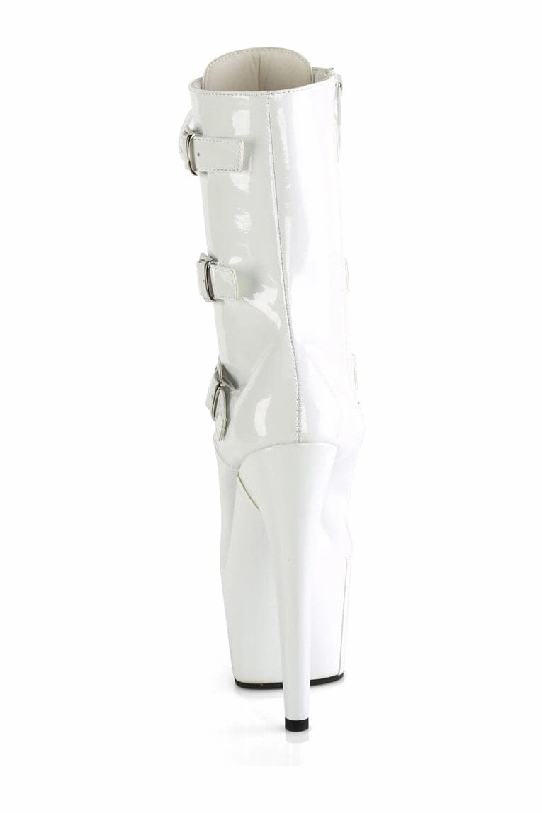 ADORE-1043 White Patent Ankle Boot
