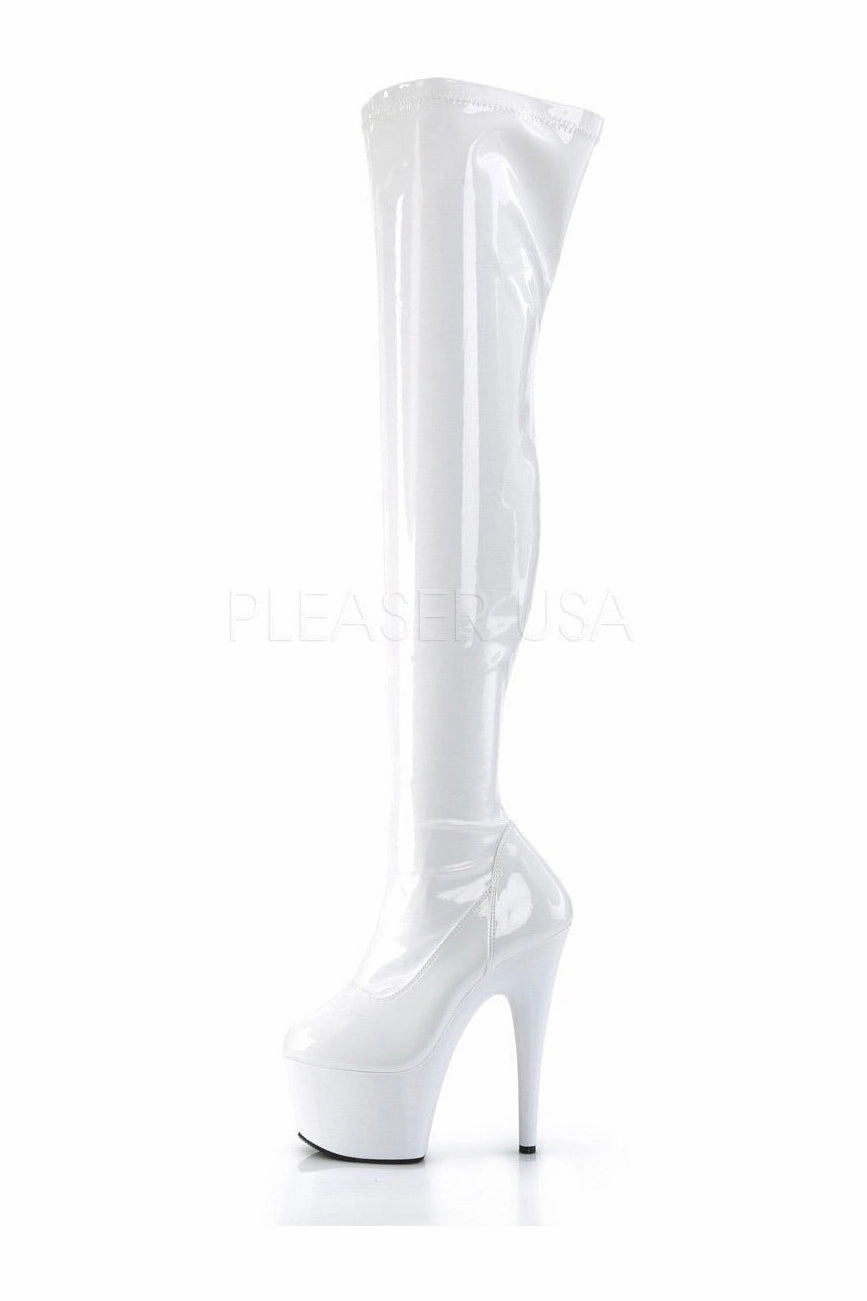 ADORE-3000 Platform Boot  | White Patent