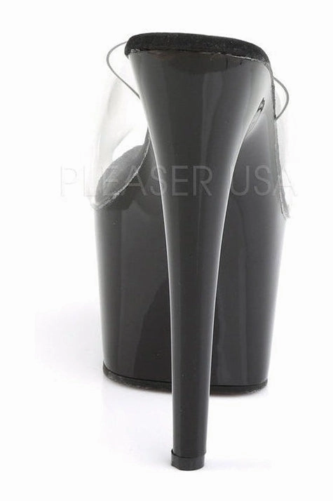 ADORE-701 Platform Slide  | Black Vinyl