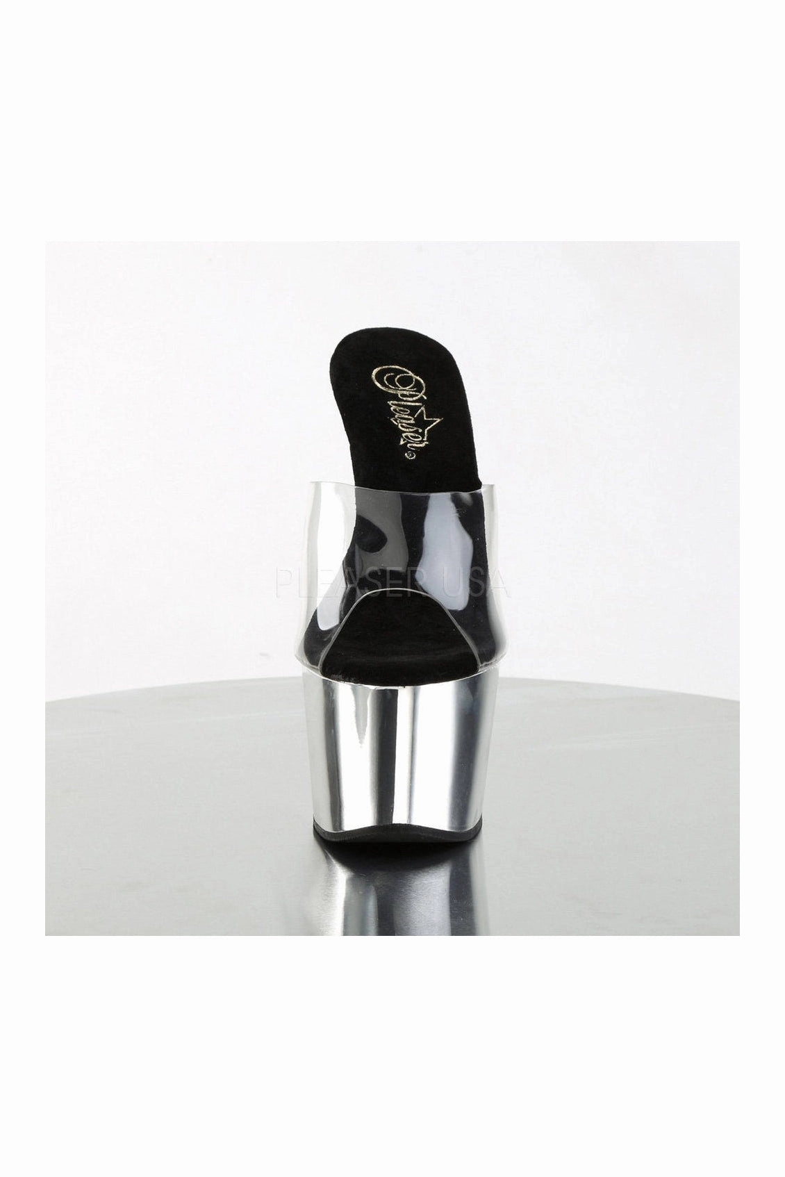 ADORE-701 Platform Slide  | Clear Vinyl