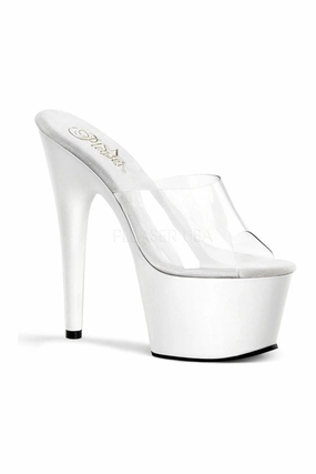 ADORE-701 Platform Slide  | Clear Vinyl