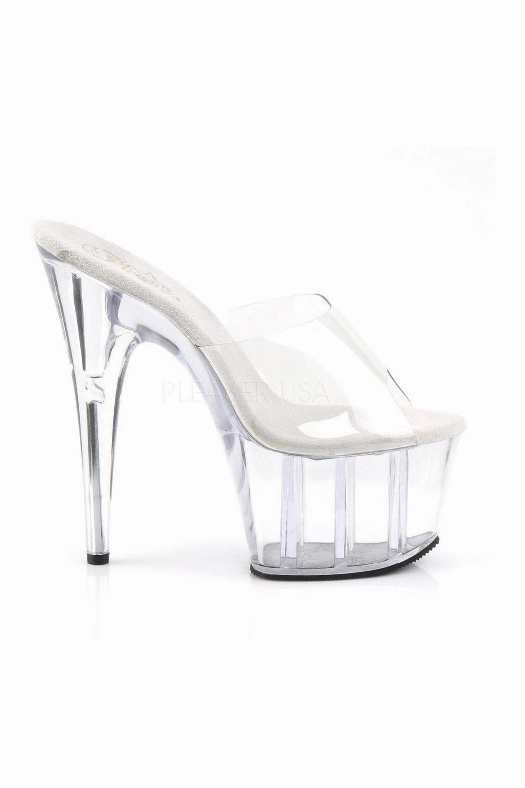 ADORE-701 Platform Slide  | Clear Vinyl