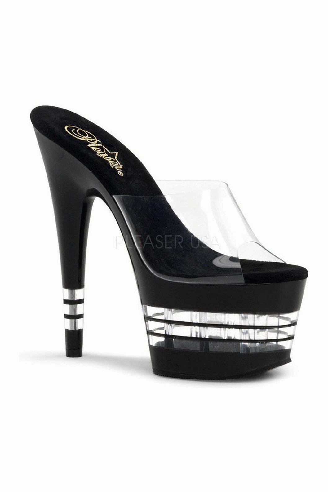 ADORE-701LN Platform Slide  | Black Vinyl