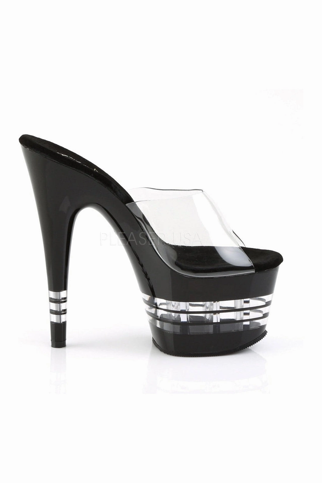 ADORE-701LN Platform Slide  | Black Vinyl