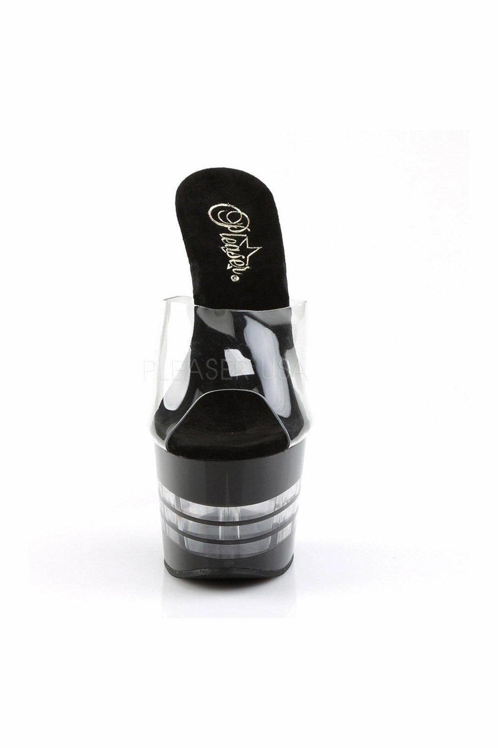 ADORE-701LN Platform Slide  | Black Vinyl