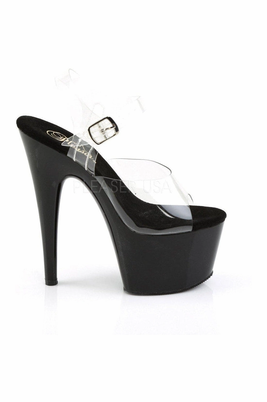 ADORE-708 Platform Sandal  | Clear Vinyl