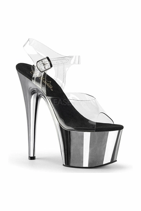 ADORE-708 Platform Sandal  | Clear Vinyl