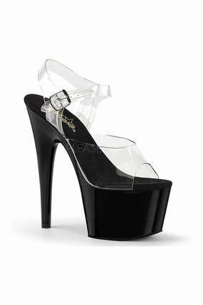 ADORE-708 Platform Sandal  | Clear Vinyl