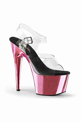 ADORE-708 Platform Sandal  | Clear Vinyl