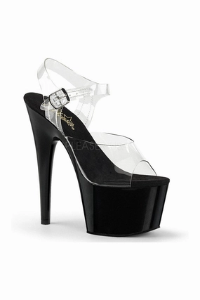 ADORE-708 Platform Sandal  | Clear Vinyl