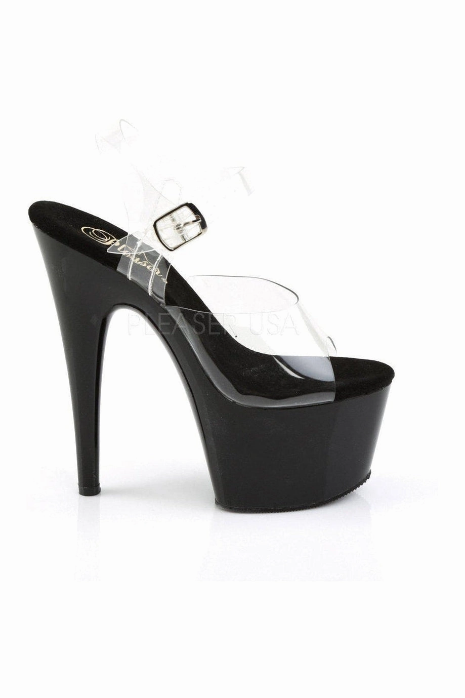 ADORE-708 Platform Sandal  | Clear Vinyl