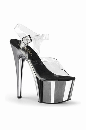 ADORE-708 Platform Sandal  | Clear Vinyl