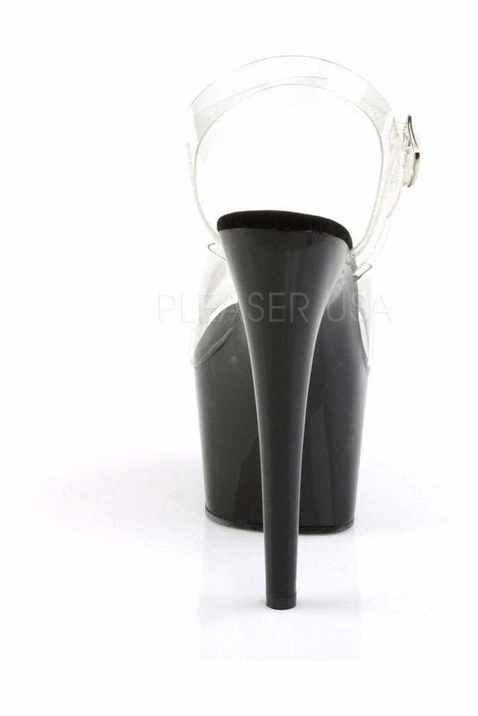 ADORE-708 Platform Sandal  | Clear Vinyl