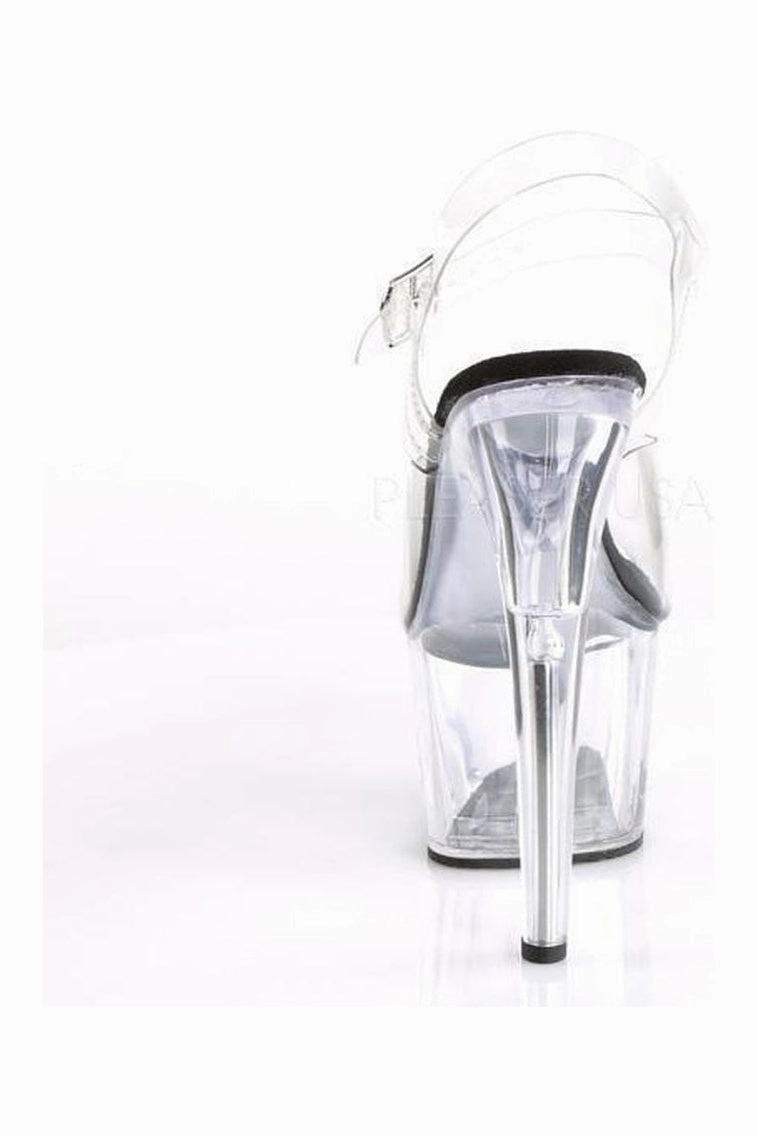 ADORE-708 Platform Sandal  | Clear Vinyl