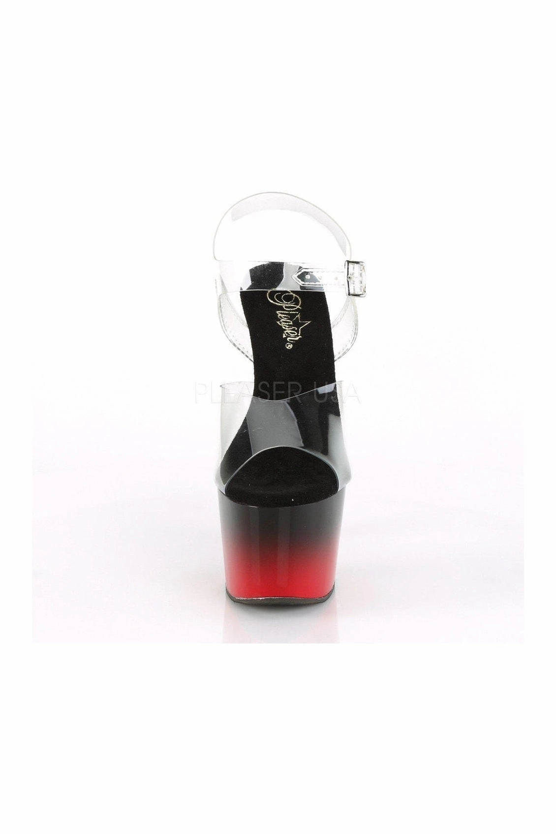 ADORE-708BR-H Platform Sandal | Clear Vinyl