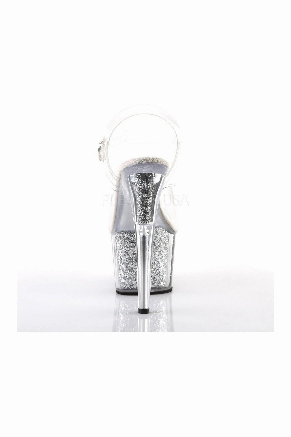 ADORE-708G Platform Sandal  | Clear Vinyl