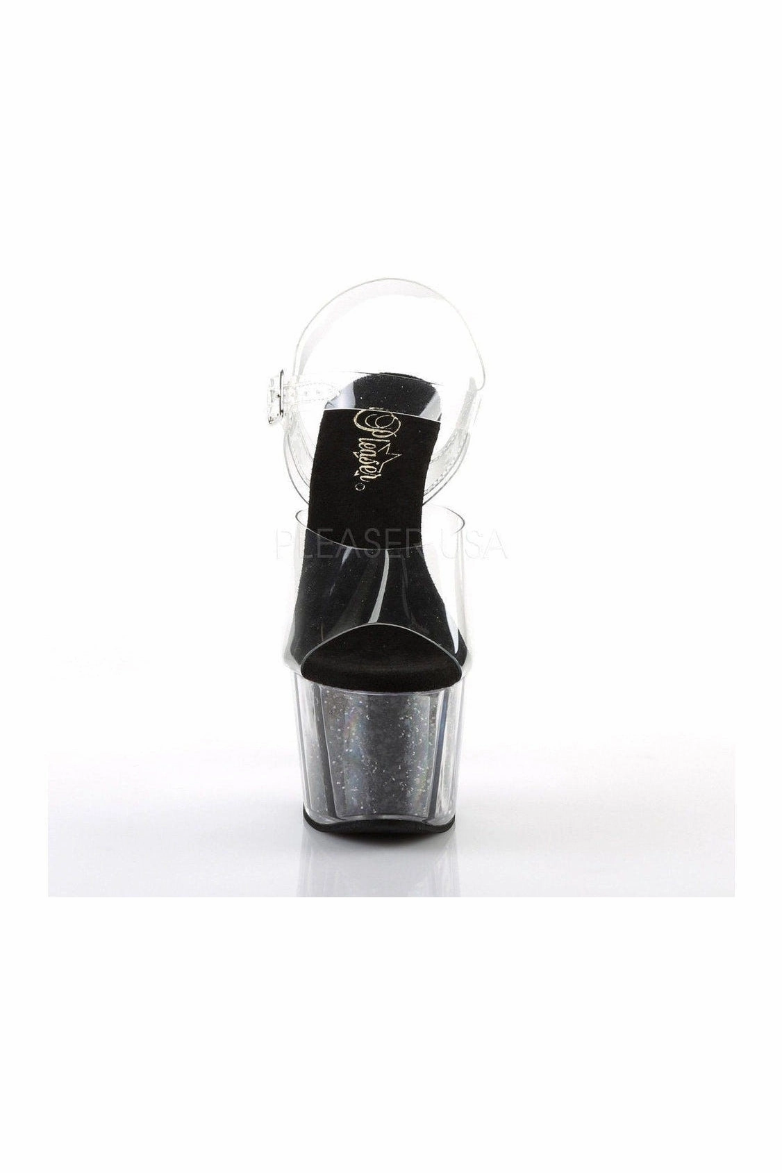 ADORE-708G Platform Sandal  | Clear Vinyl