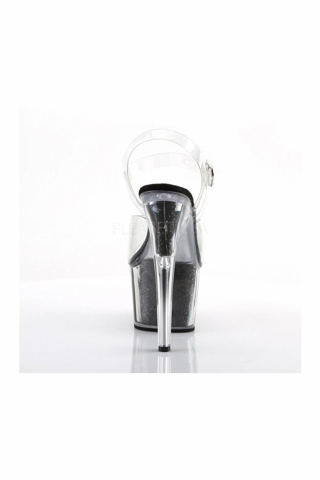 ADORE-708G Platform Sandal  | Clear Vinyl
