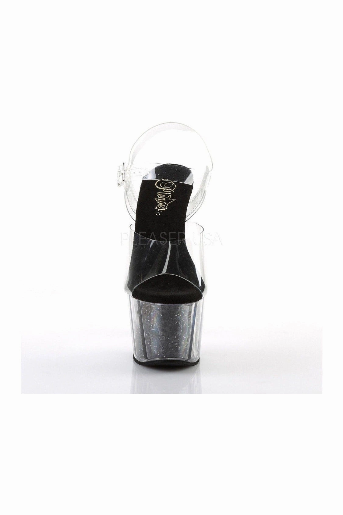 ADORE-708G Platform Sandal  | Clear Vinyl