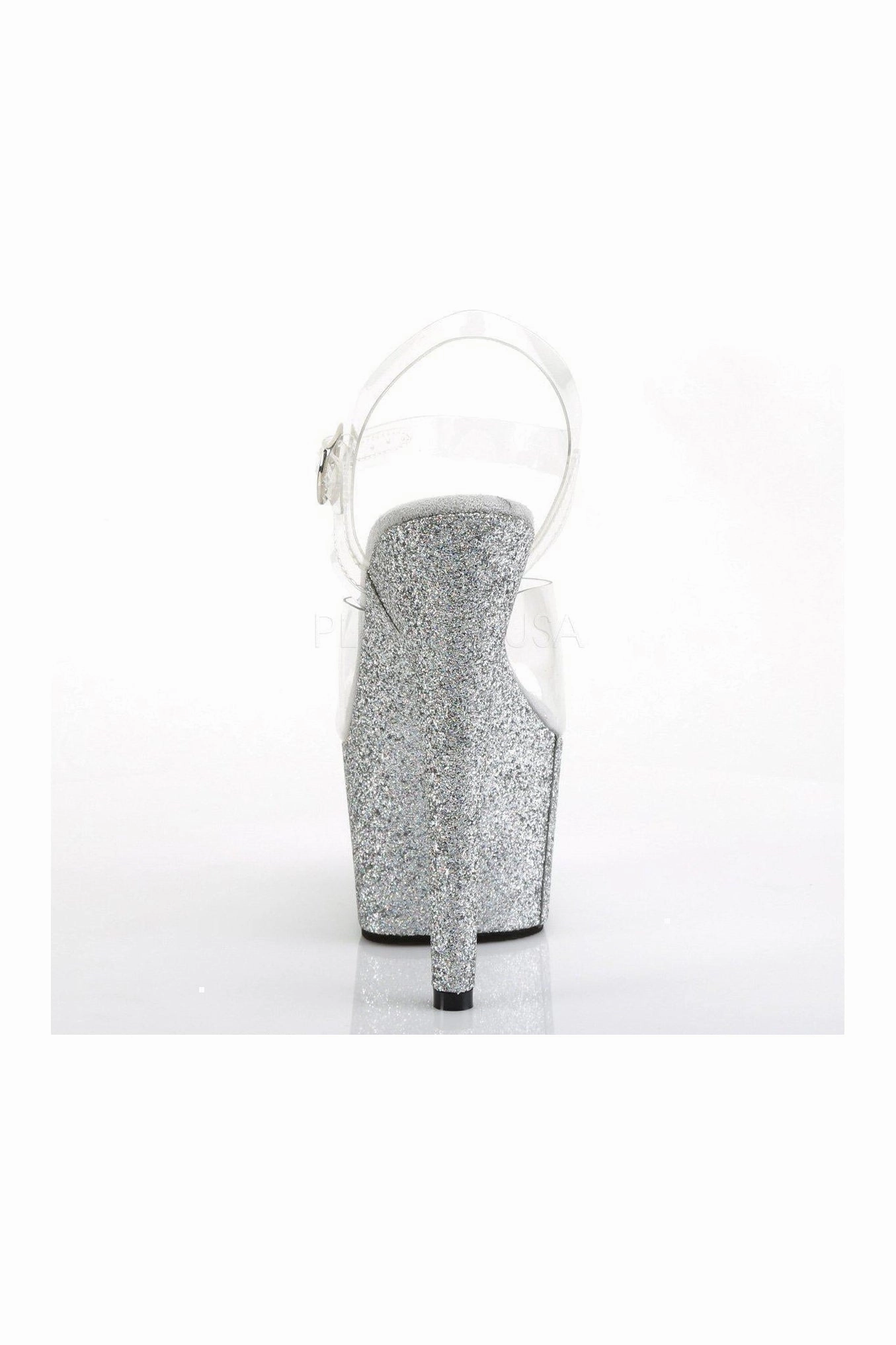 ADORE-708HMG Platform Sandals | Clear Vinyl