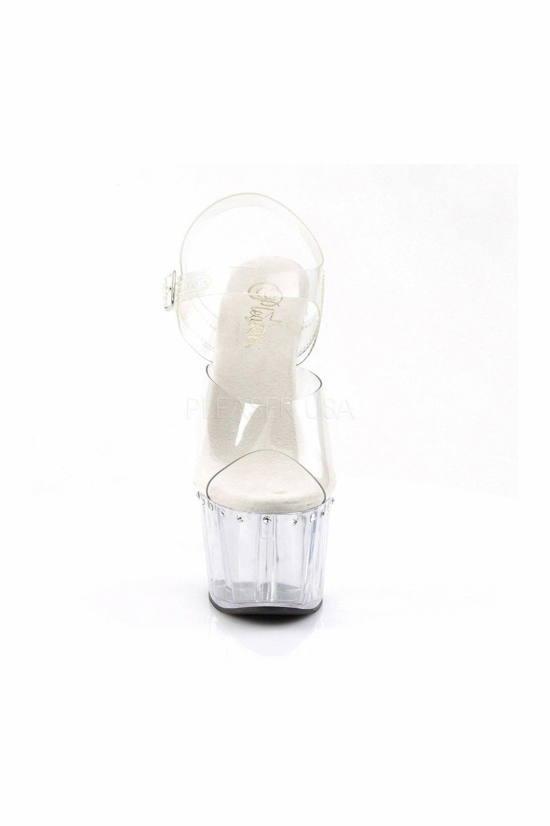 ADORE-708LS Platform Sandal  | Clear Vinyl
