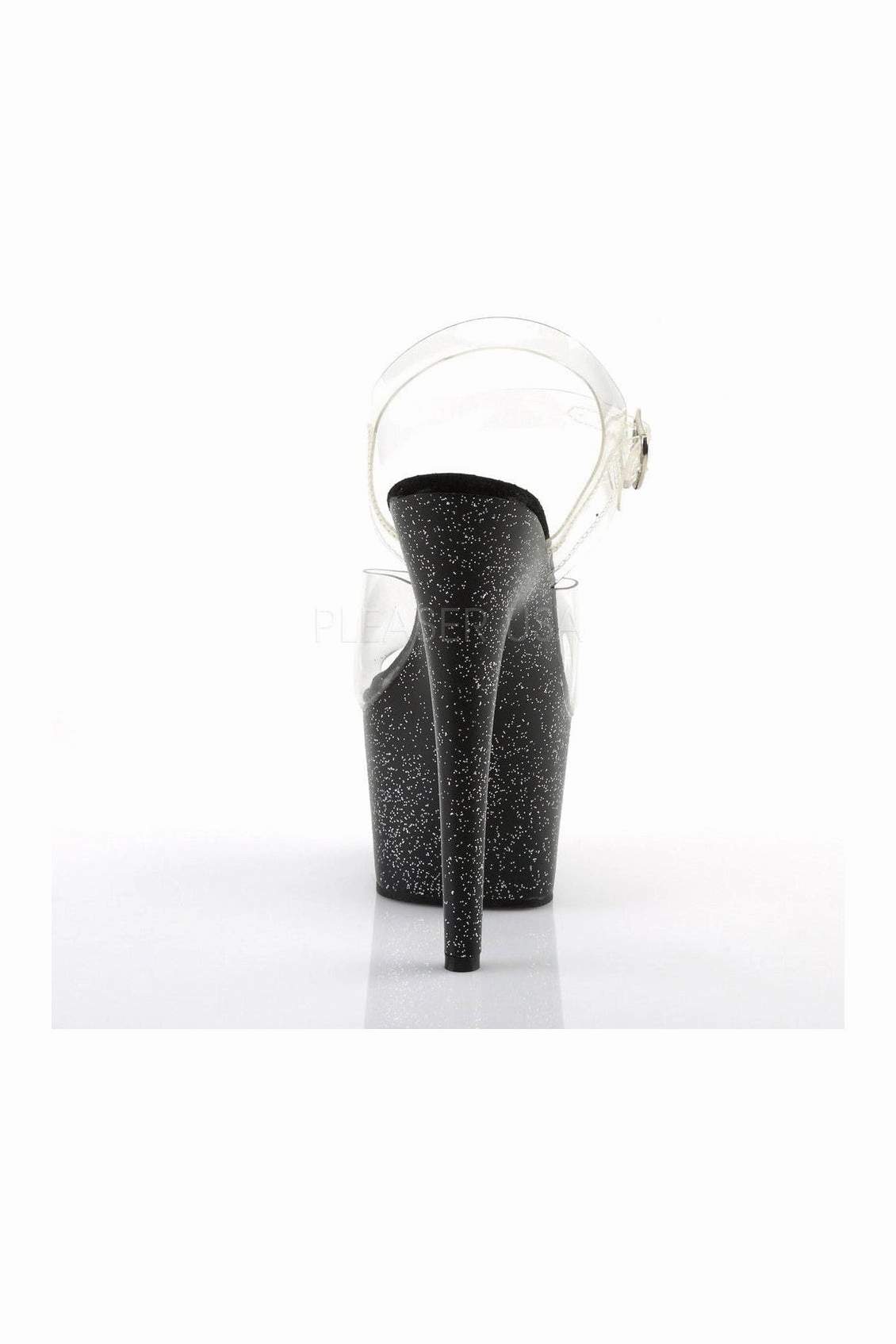 ADORE-708MG Platform Sandal  | Black Vinyl