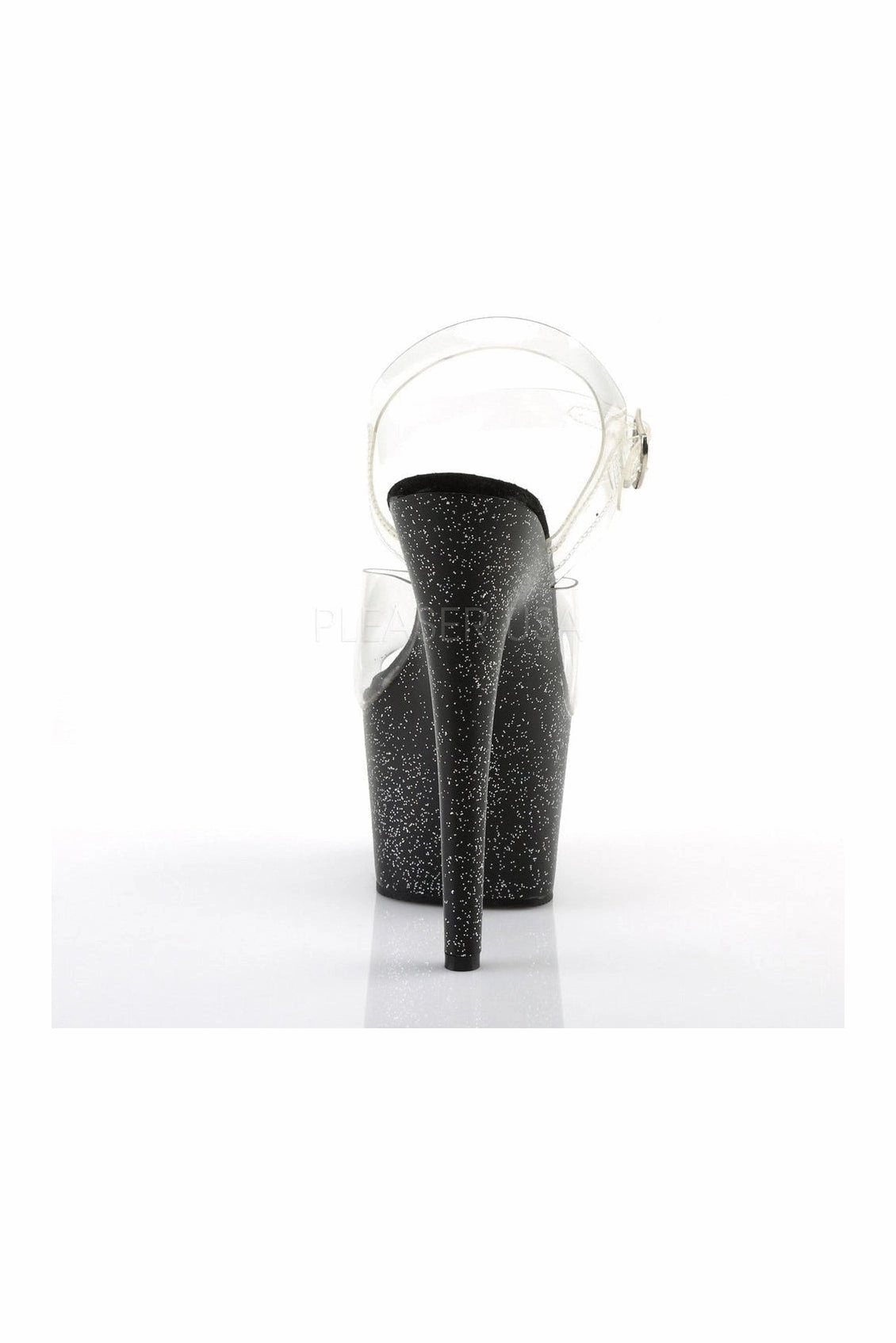 ADORE-708MG Platform Sandal  | Black Vinyl