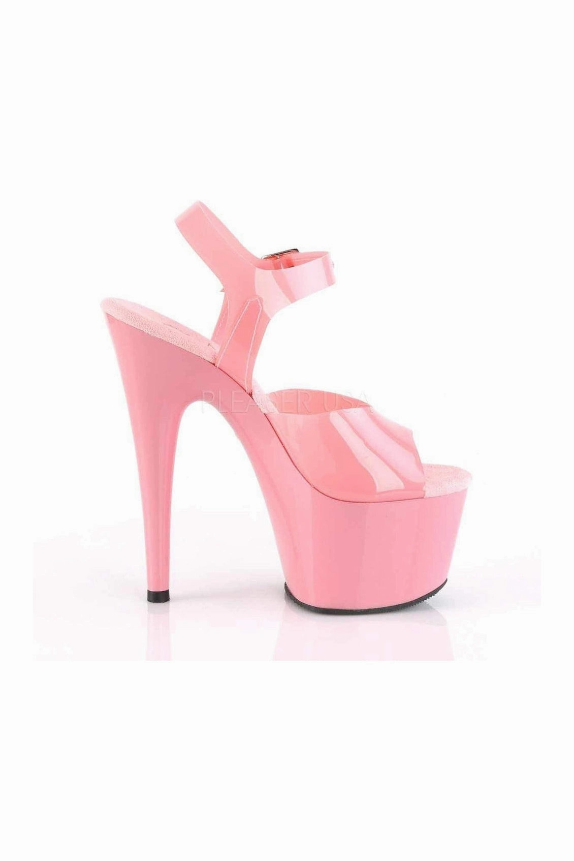 ADORE-708N Platform Sandal | Pink Faux Leather