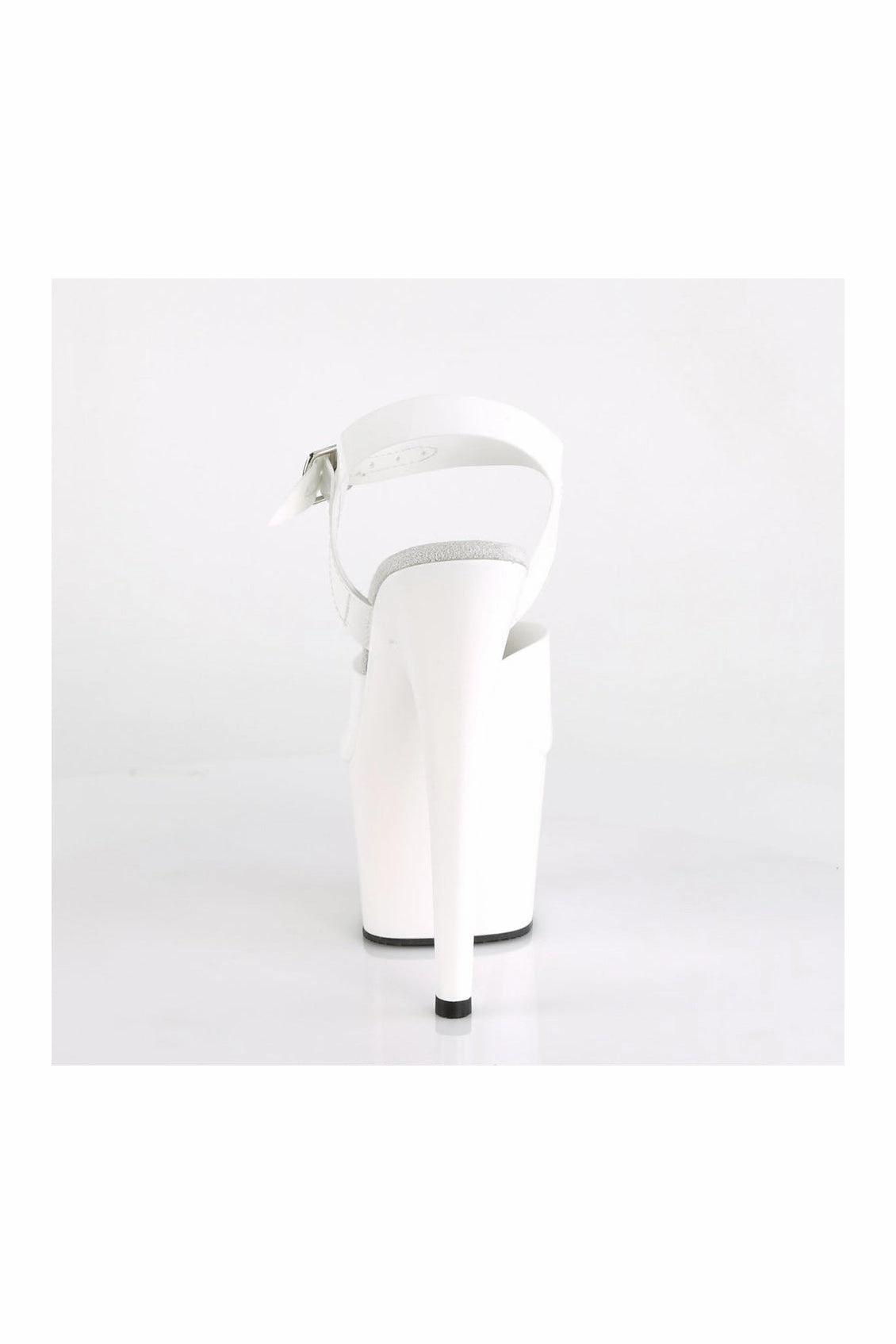 ADORE-708N Platform Sandal | White Faux Leather