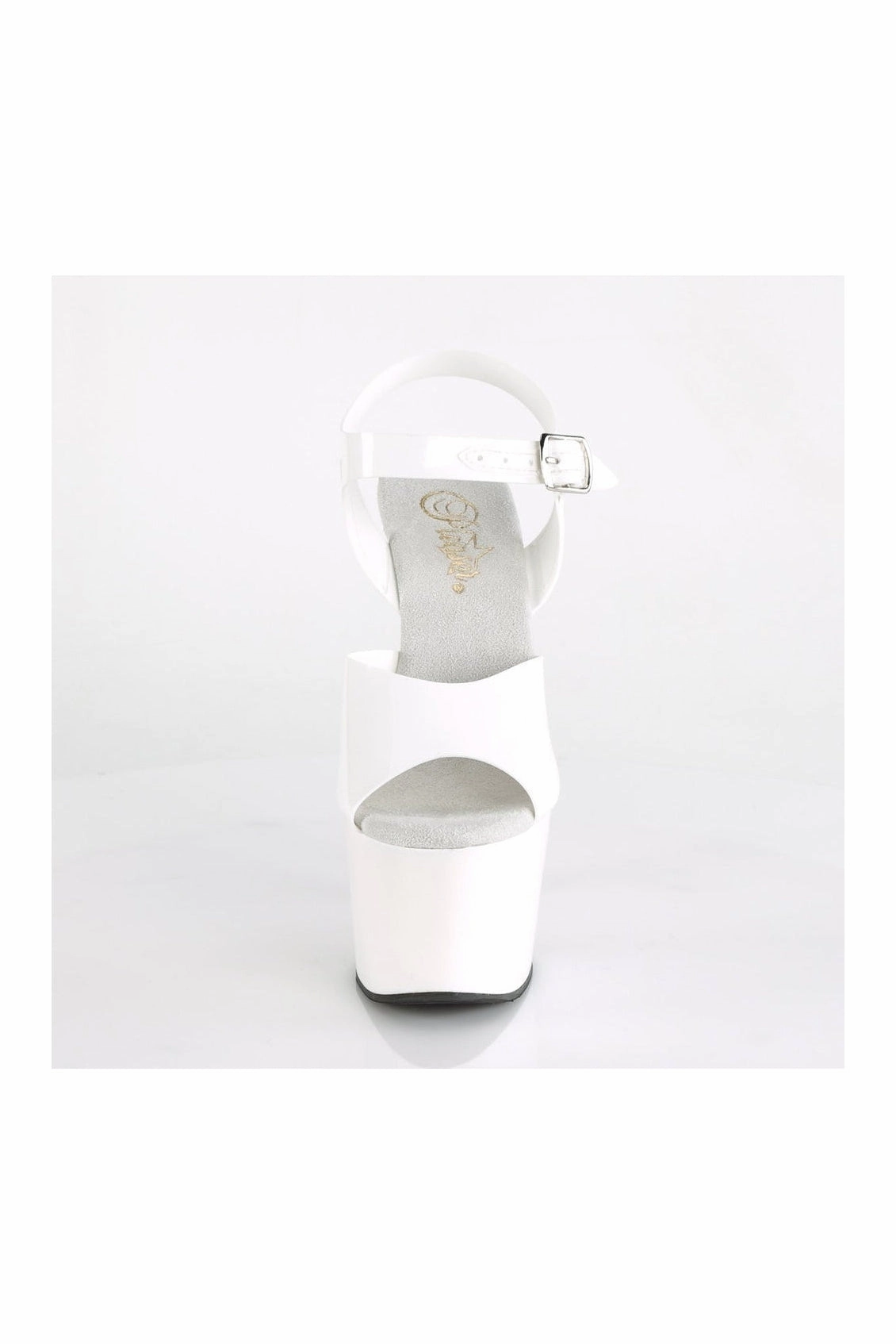 ADORE-708N Platform Sandal | White Faux Leather