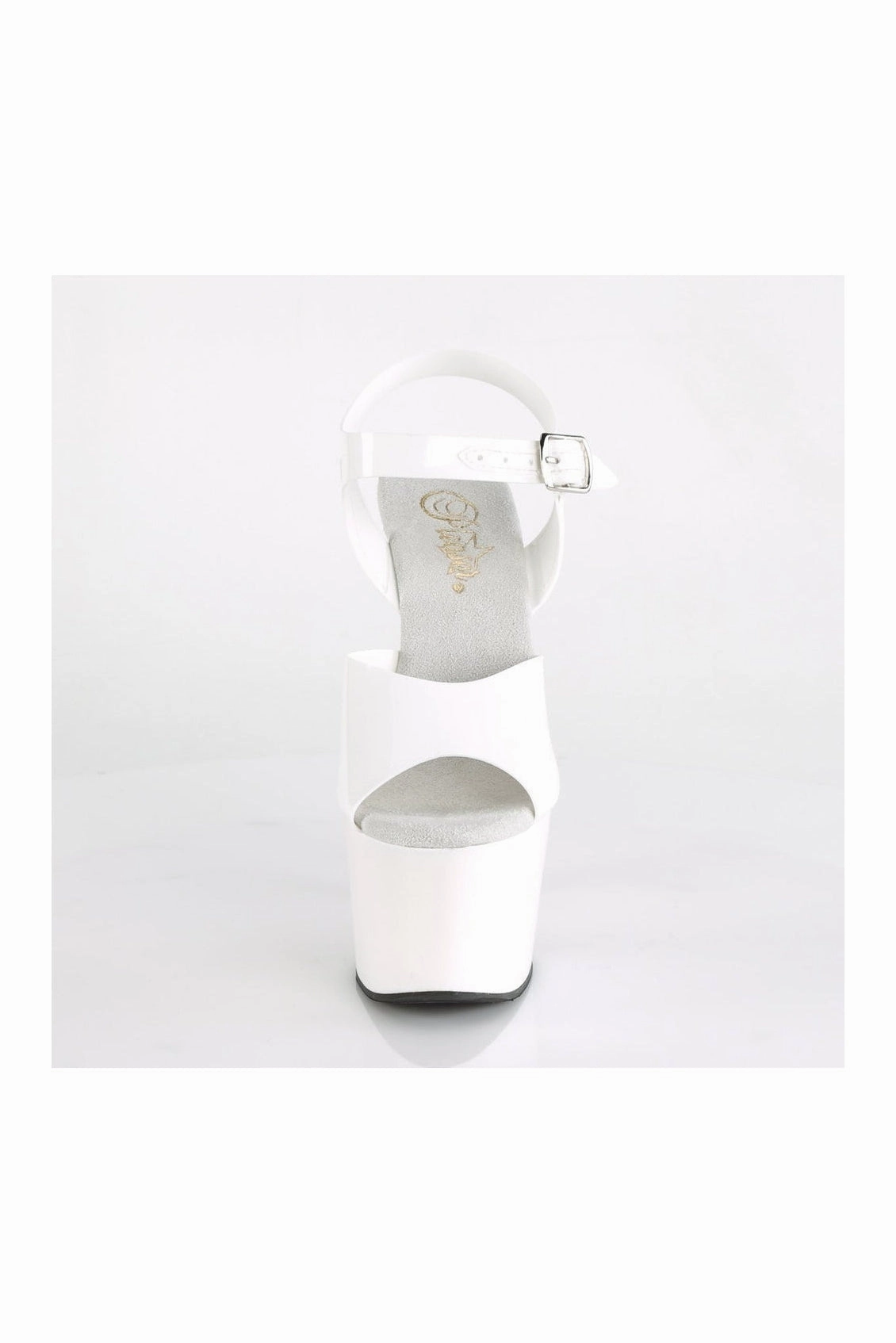 ADORE-708N Platform Sandal | White Faux Leather