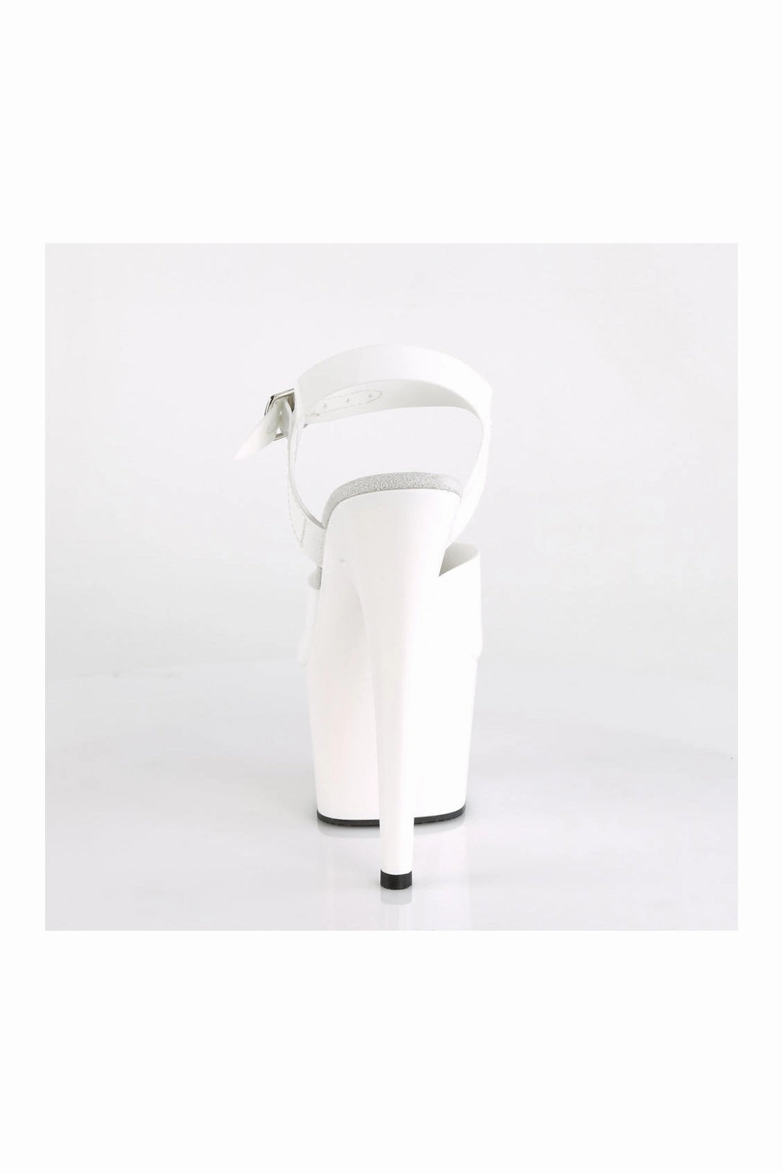 ADORE-708N Platform Sandal | White Faux Leather
