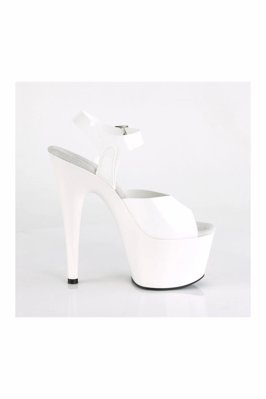 ADORE-708N Platform Sandal | White Faux Leather