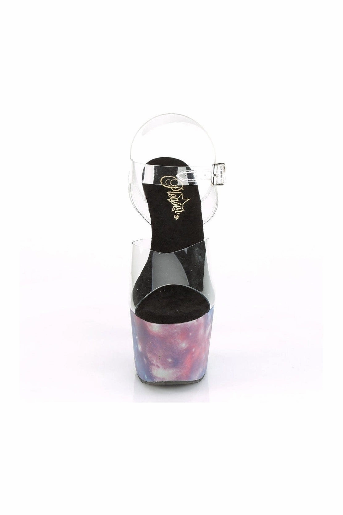 ADORE-708REFL Exotic Platform Sandal | Clear Vinyl
