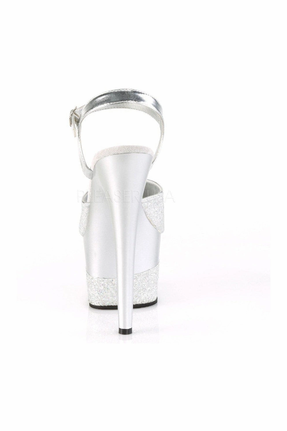 ADORE-709-2G Platform Sandal  | Silver Glitter