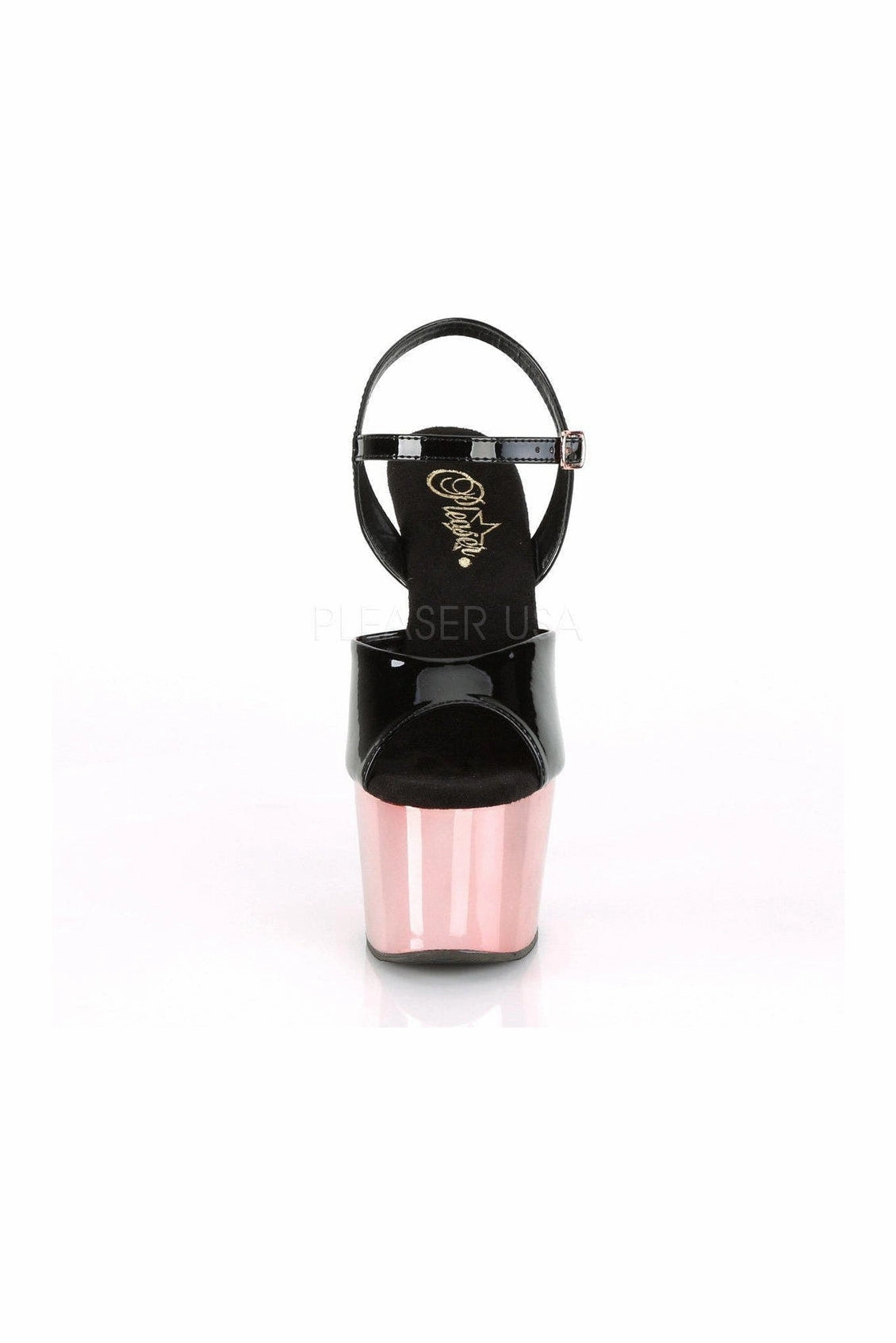ADORE-709 Platform Sandal | Black Patent