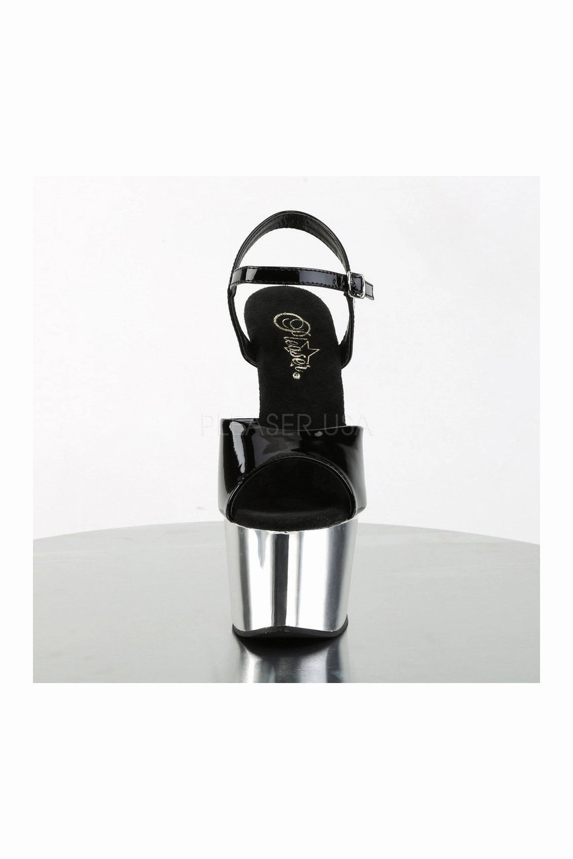 ADORE-709 Platform Sandal  | Black Patent
