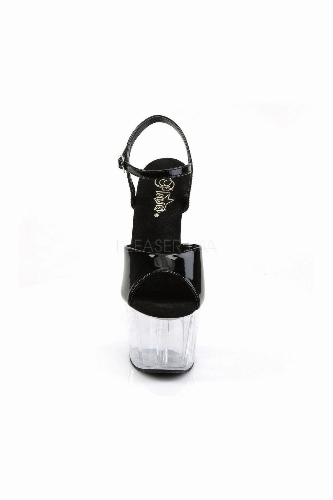 ADORE-709 Platform Sandal  | Black Patent