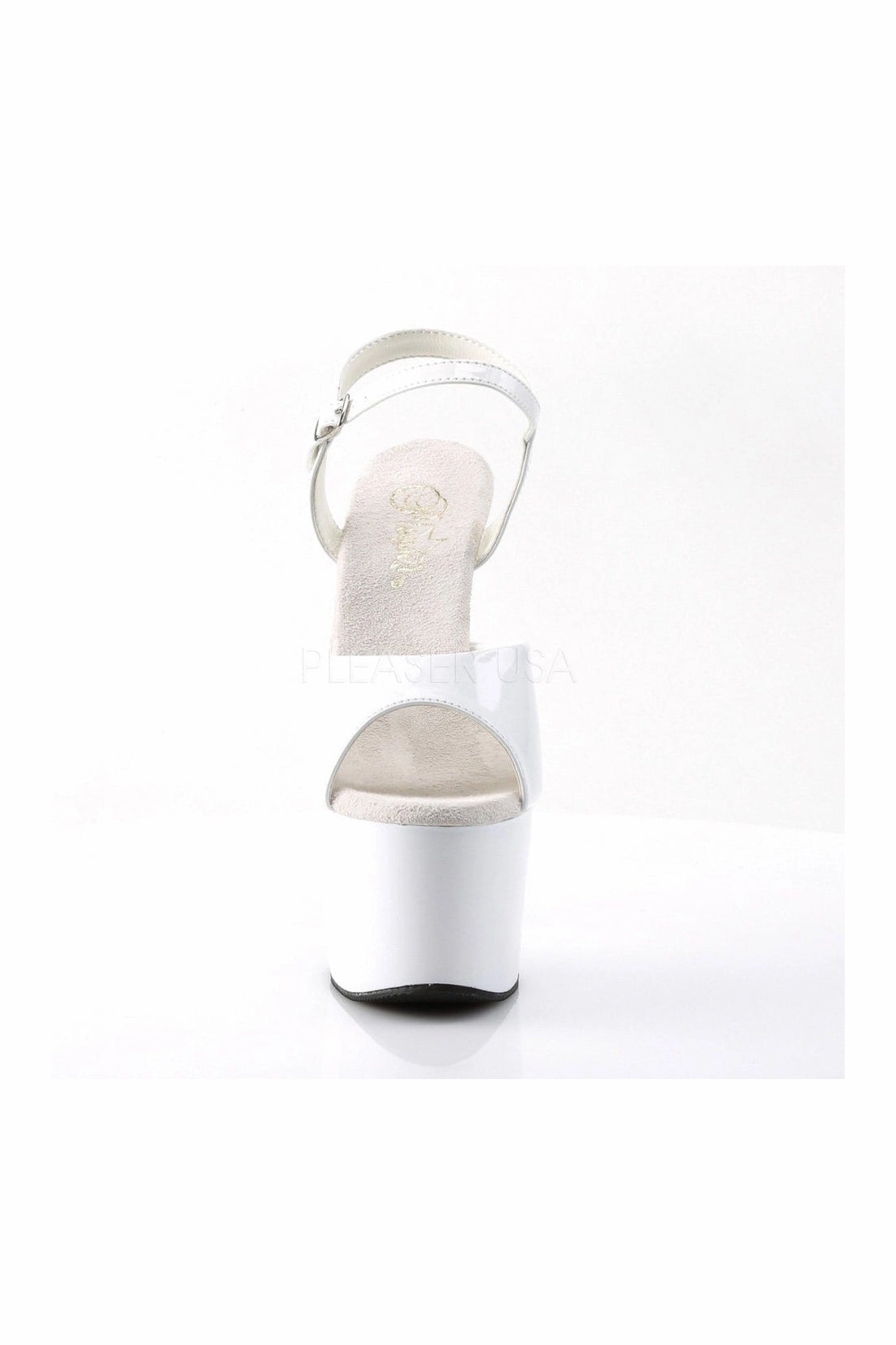 ADORE-709 Platform Sandal  | White Patent
