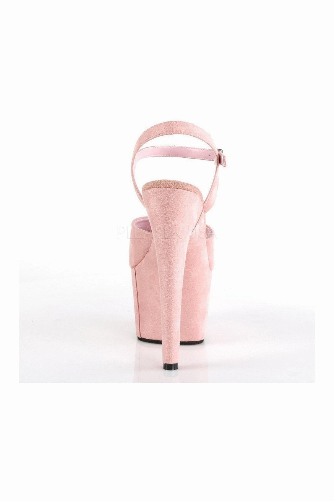 ADORE-709FS Platform Sandal  | Pink Faux Suede