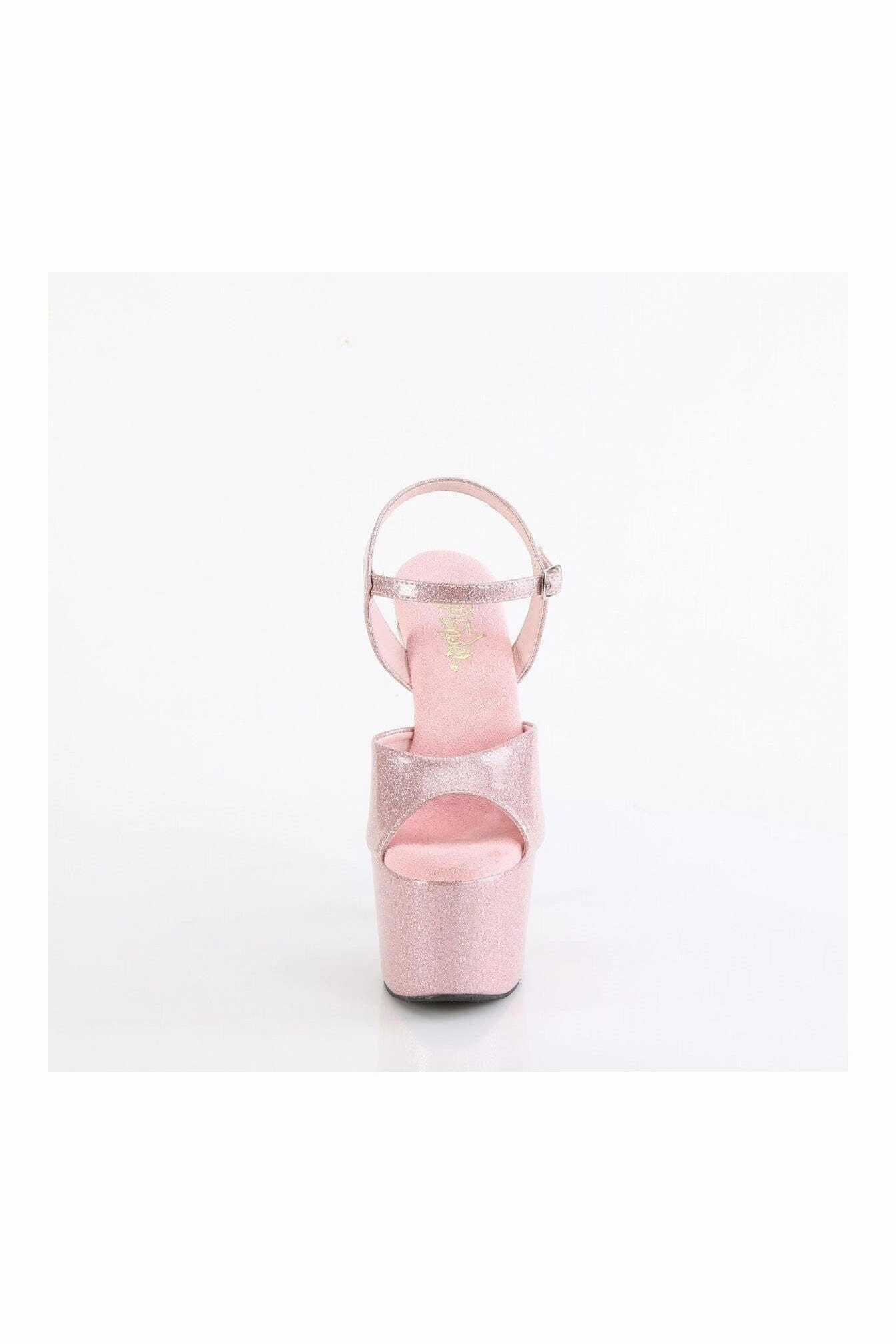 ADORE-709GP Pink Glitter Patent Sandal