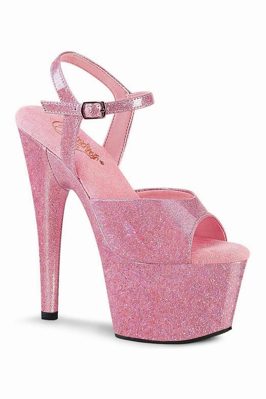 ADORE-709GP Pink Glitter Patent Sandal