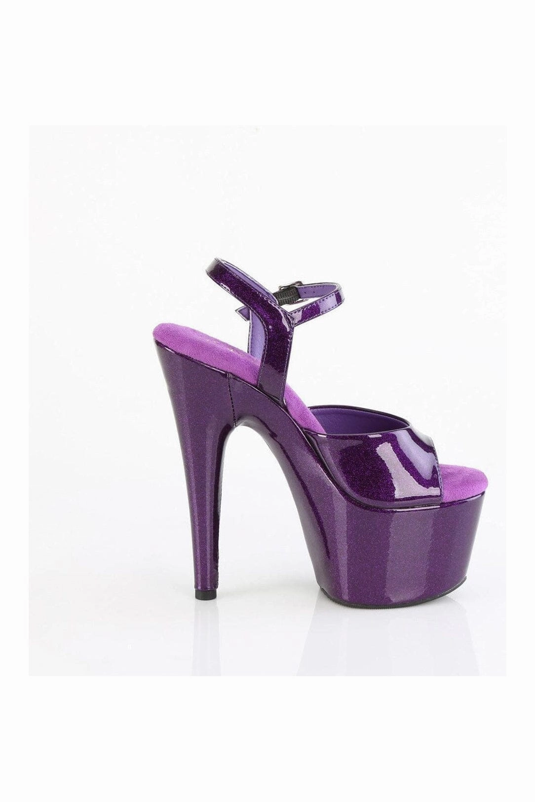 ADORE-709GP Purple Glitter Patent Sandal