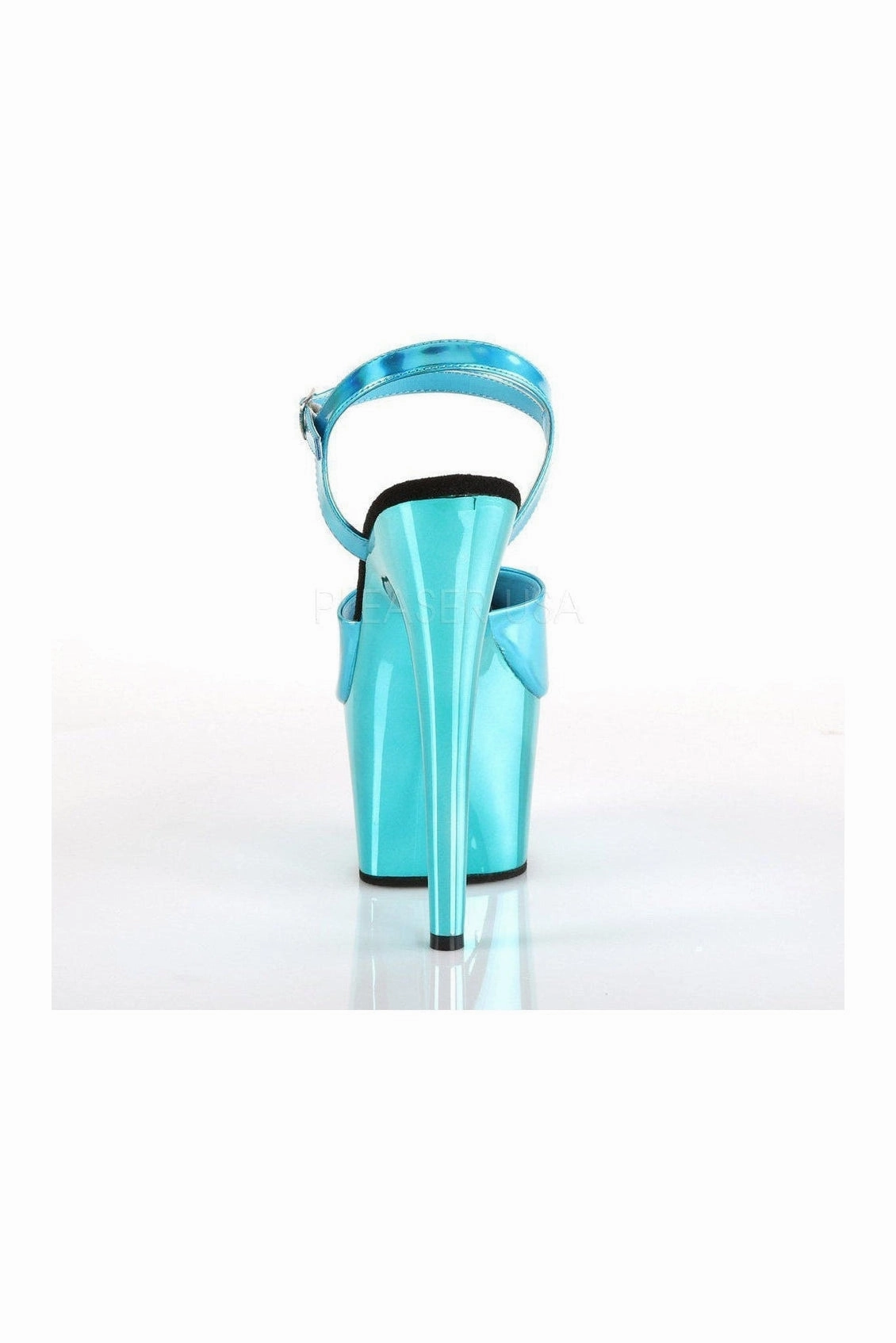 ADORE-709HGCH Platform Sandal | Turquoise Patent