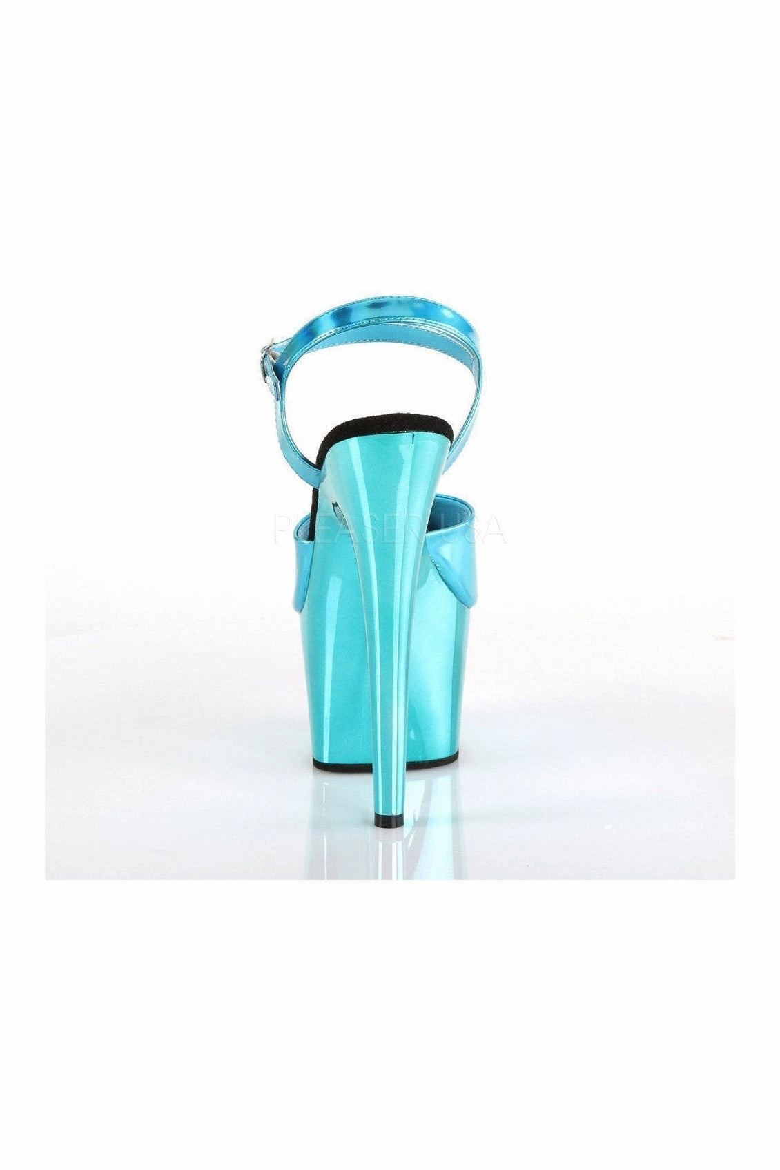 ADORE-709HGCH Platform Sandal | Turquoise Patent
