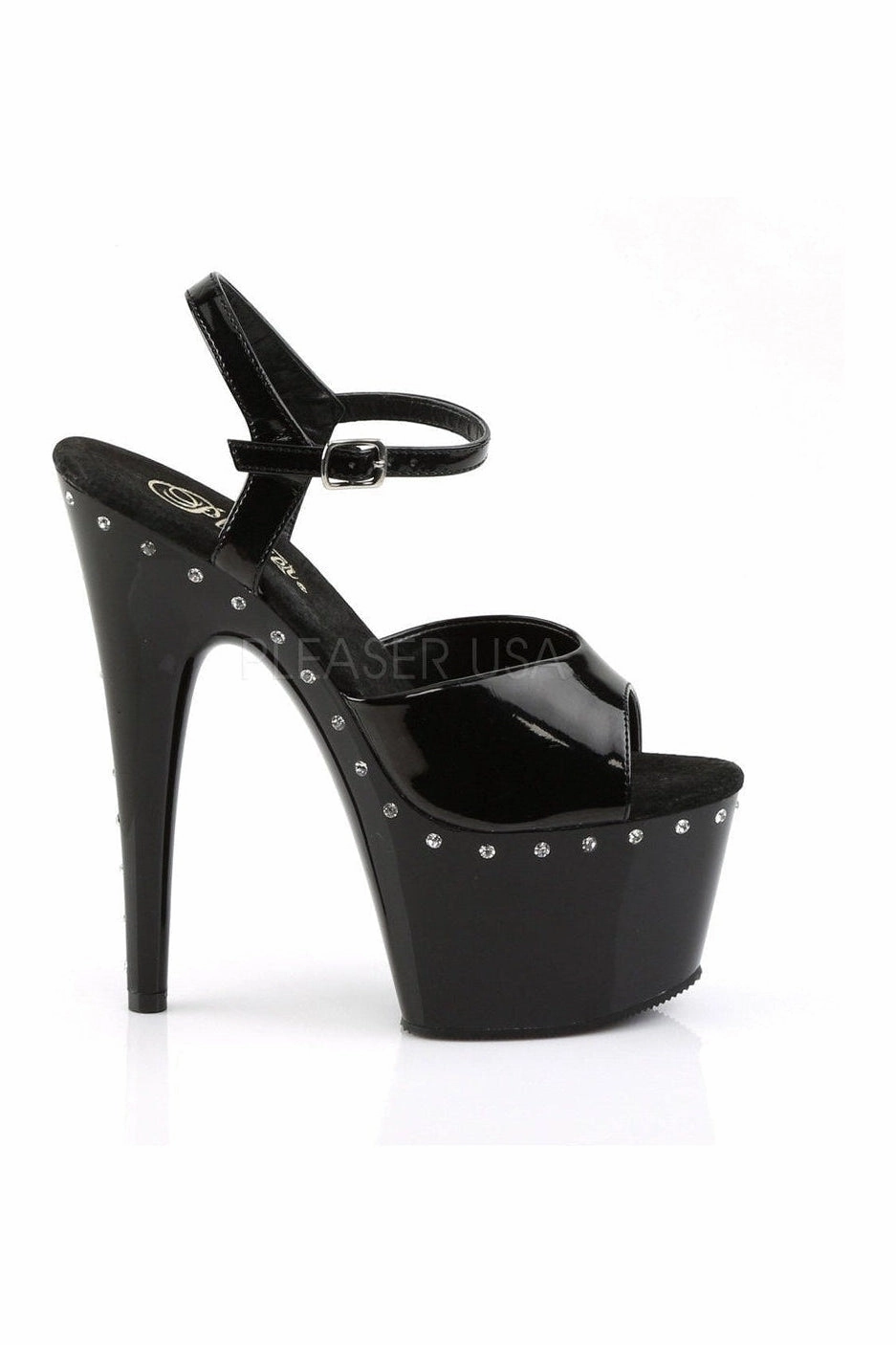 ADORE-709LS Platform Sandal  | Black Patent