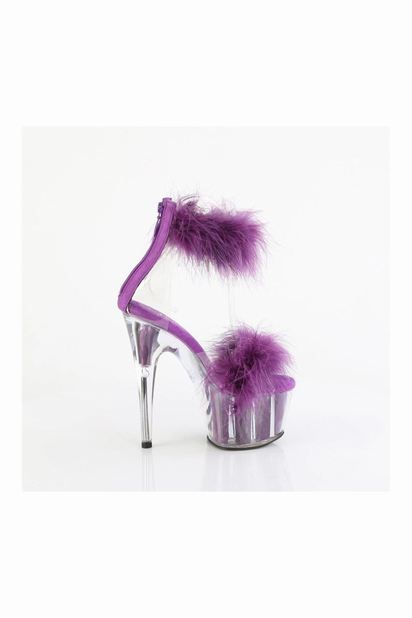 ADORE-724F Clear Marabou Sandal