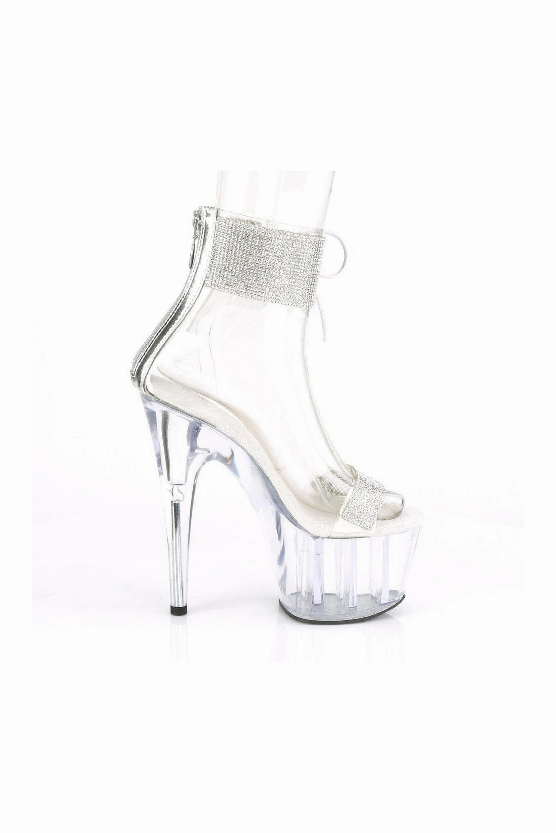 ADORE-727RS Exotic Sandal | Clear Vinyl
