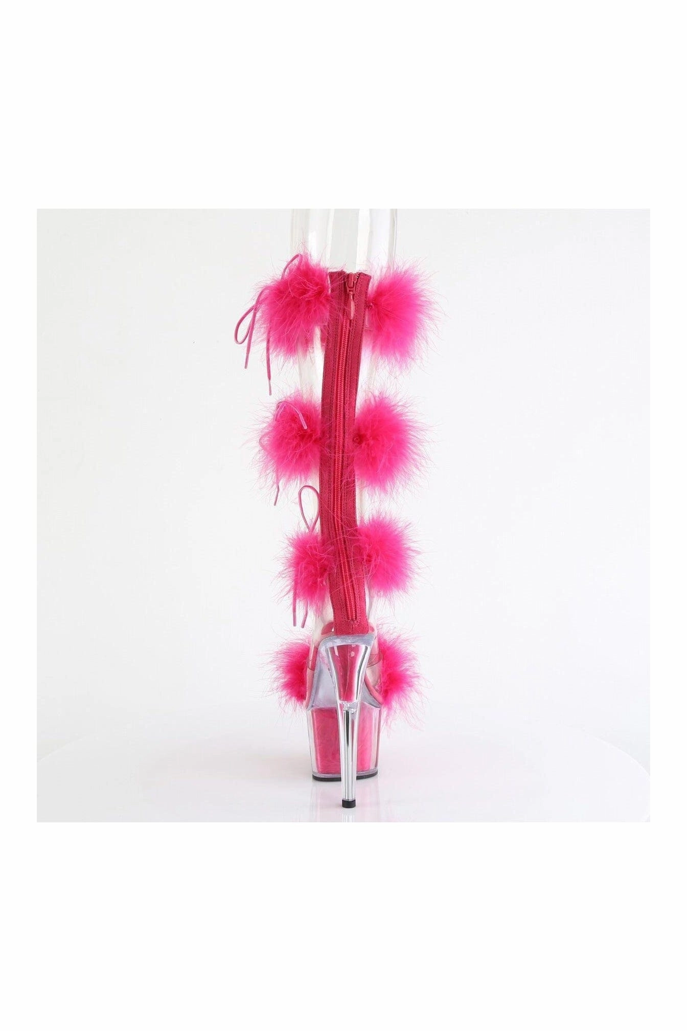 ADORE-728F Clear Marabou Sandal
